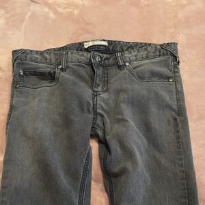 Free People Black Skinny Jeans with Contrast Stitching